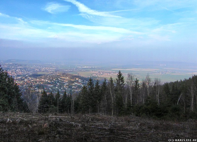 Aussicht vom Ostlandkreuz auf Bad Harzburg