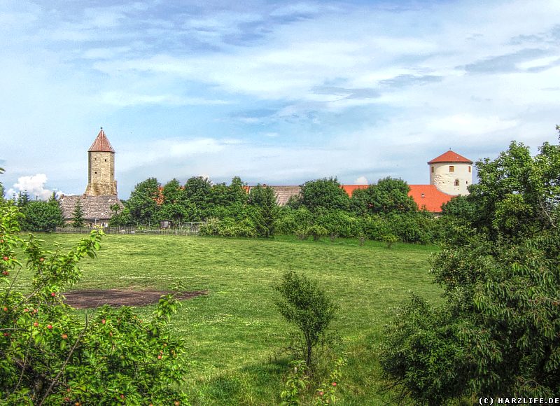 Burg Freckleben - Blick zur Kernburg